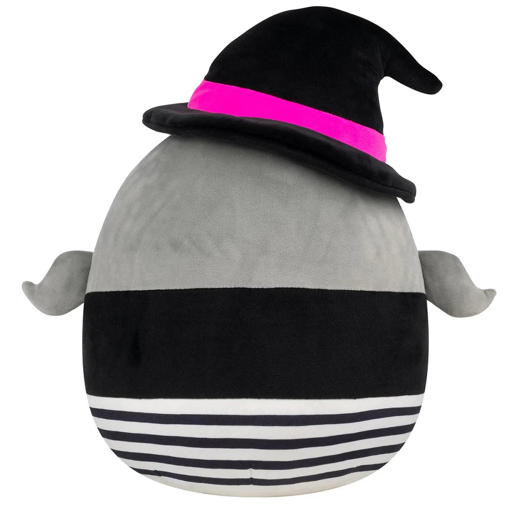 Squishmallows Halloween Agora, die Hexe mit grauem Haar, die einen Trank hält