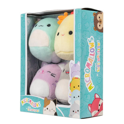 Squishmallows Micromallows 4er-Pack – Gordon Shark, Tex Taco, Tabitha Cat, Irina Axolotl