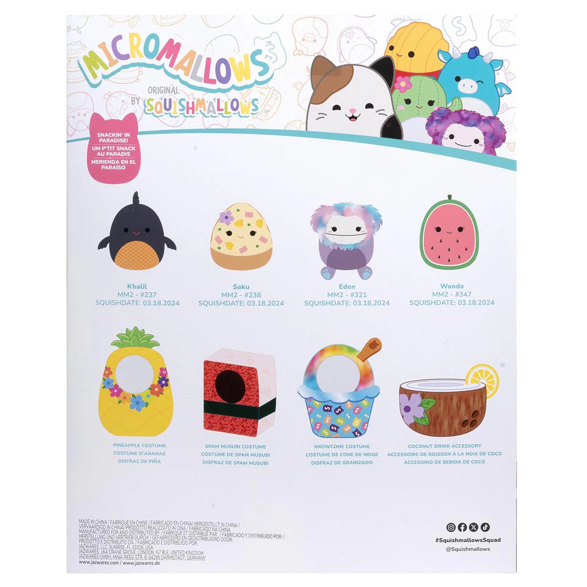 Squishmallows Micromallows Island Snack Machine Ensemble d'accessoires de luxe