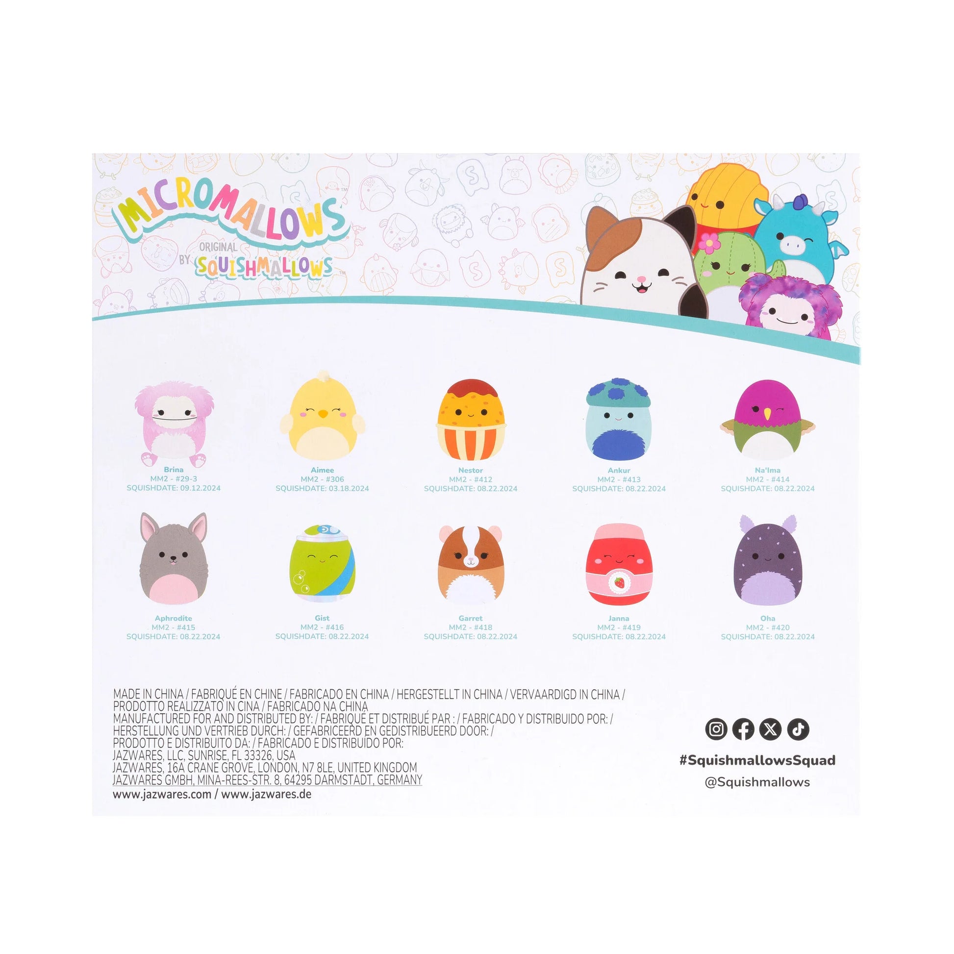 Squishmallows Micromallows 10er-Pack