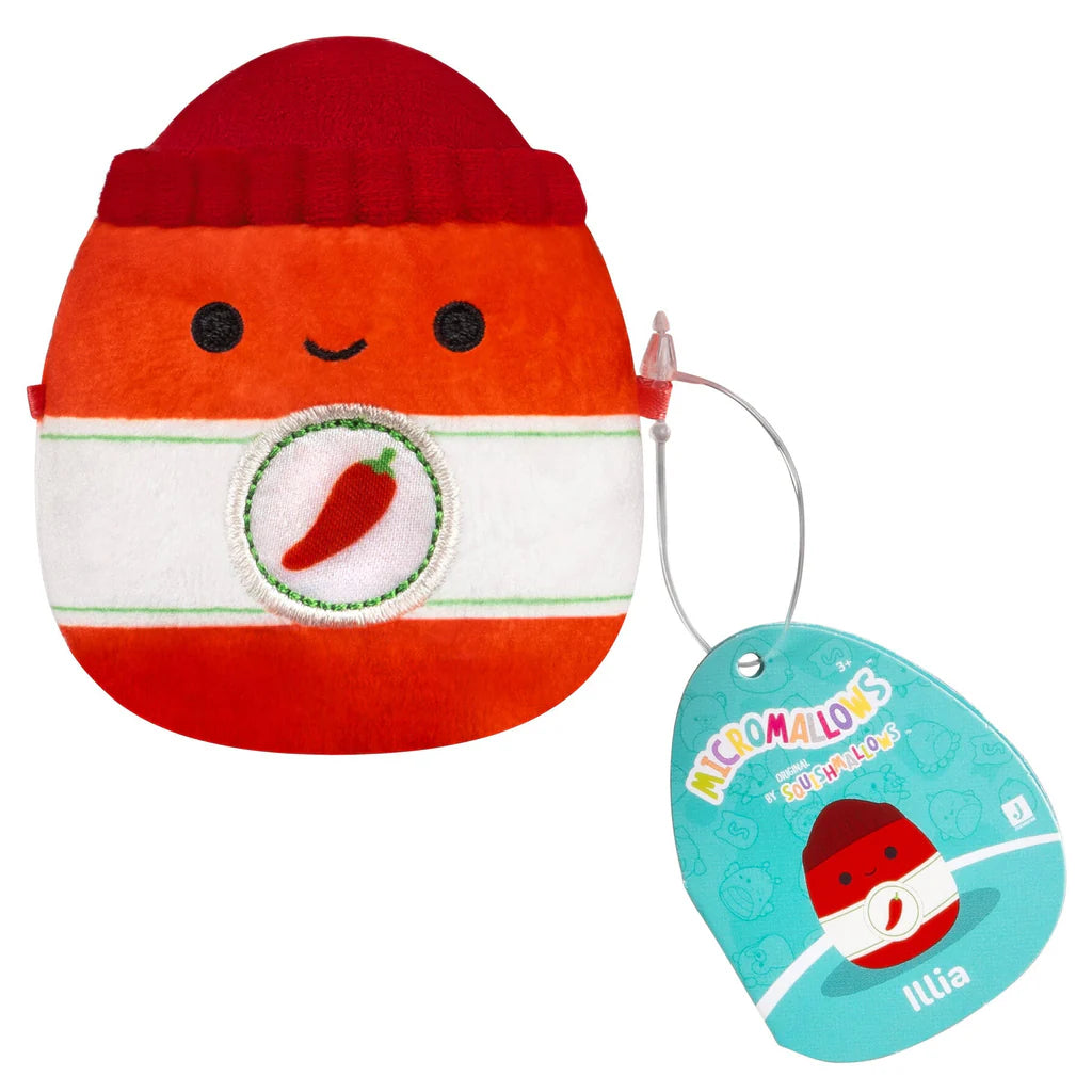 Squishmallows Micromallows 5er-Pack – Howland Bull, Dieric Dragon, Azizbek Onion, Cyril Capybara, Illia Sriracha