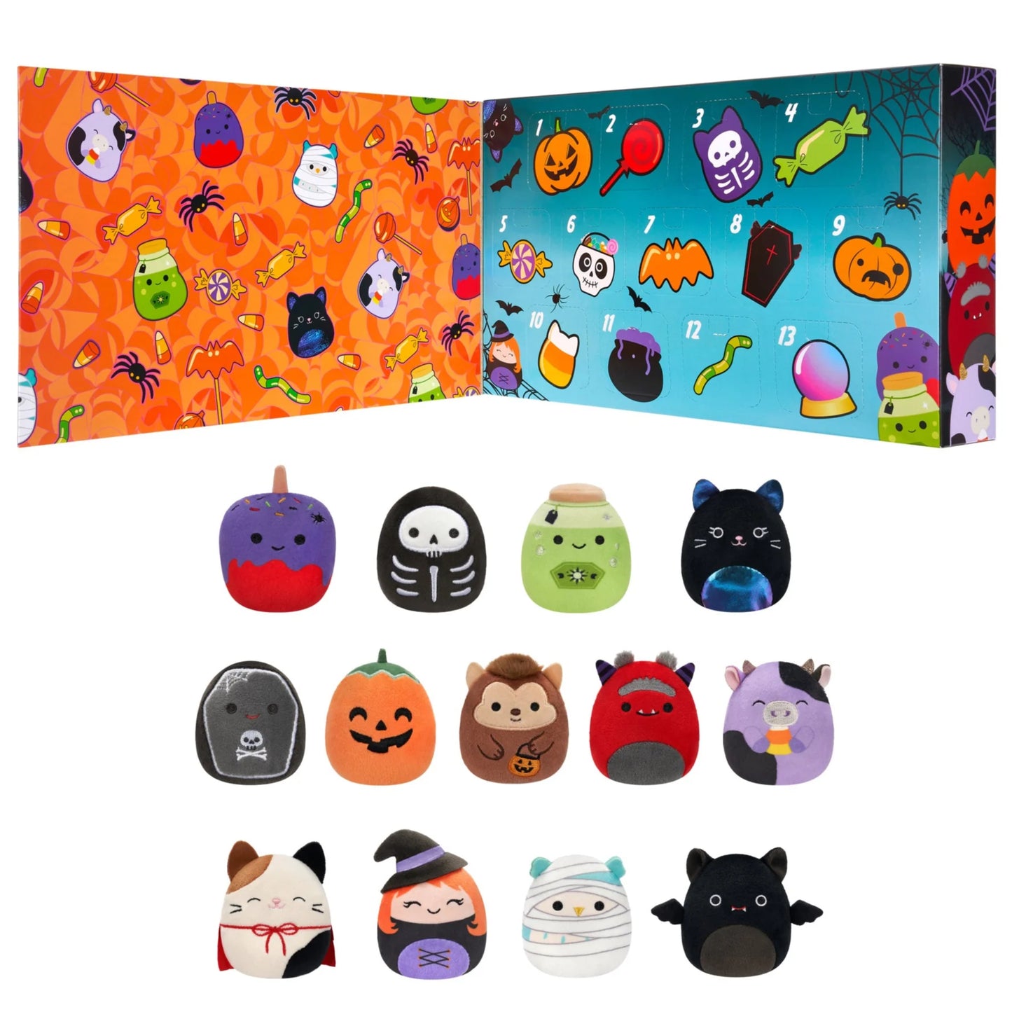 Calendrier de compte à rebours d'Halloween de 13 jours Squishmallows Micromallows