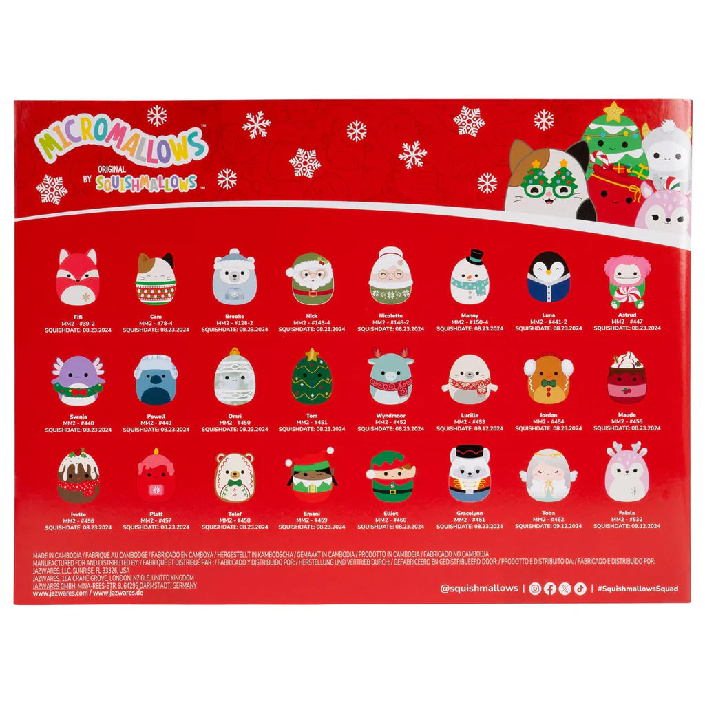 Weihnachts-Micromallows 24-Tage-Weihnachts-Plüsch-Adventskalender