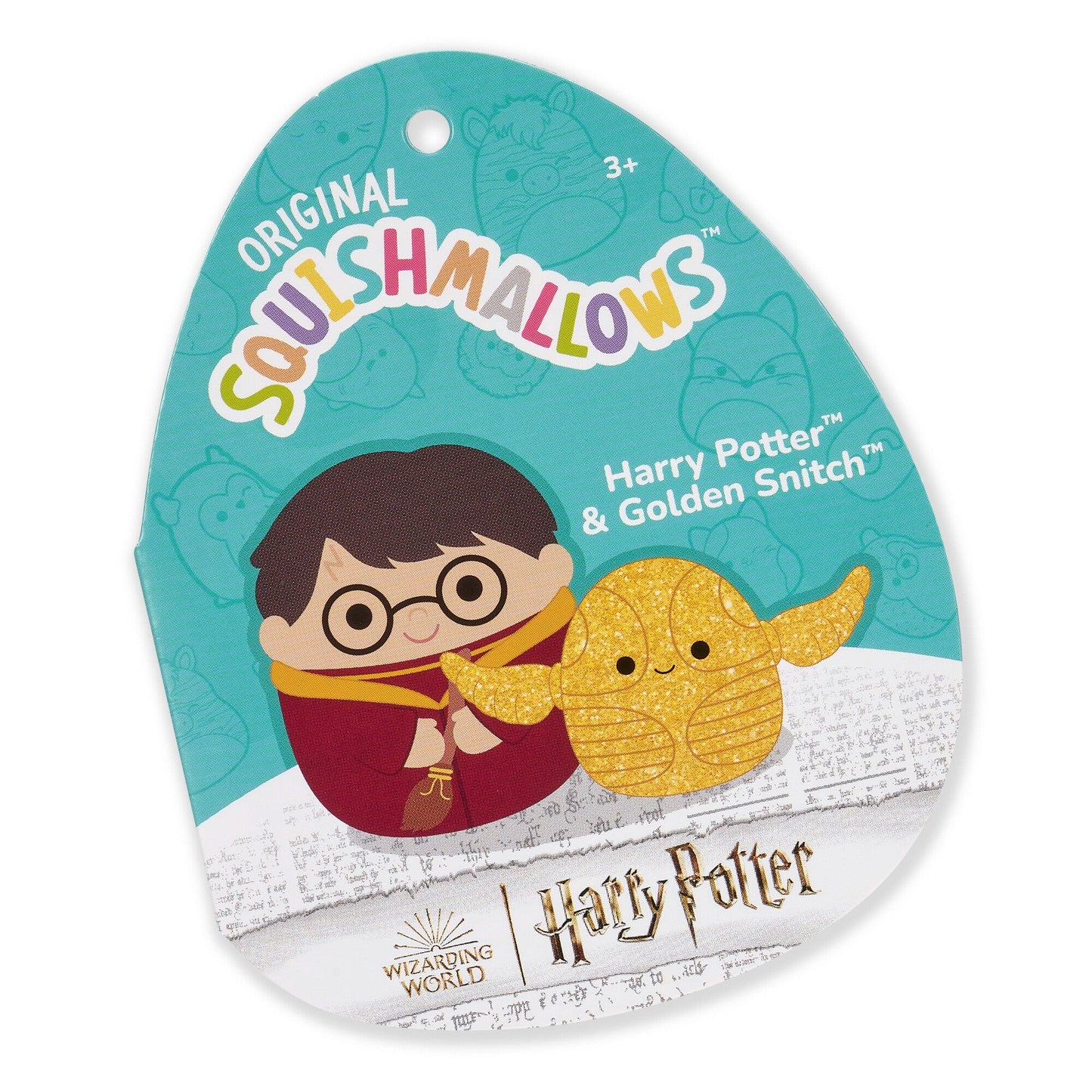 Squishmallows Harry Potter et Vif d'Or 4 pouces, paquet de 2