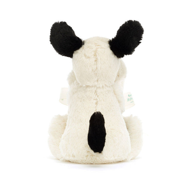 Jellycat Bashful Schnuller für Welpen in Schwarz und Creme