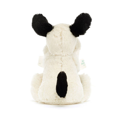 Jellycat Bashful Schnuller für Welpen in Schwarz und Creme