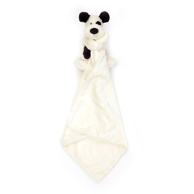 Jellycat Bashful Schnuller für Welpen in Schwarz und Creme