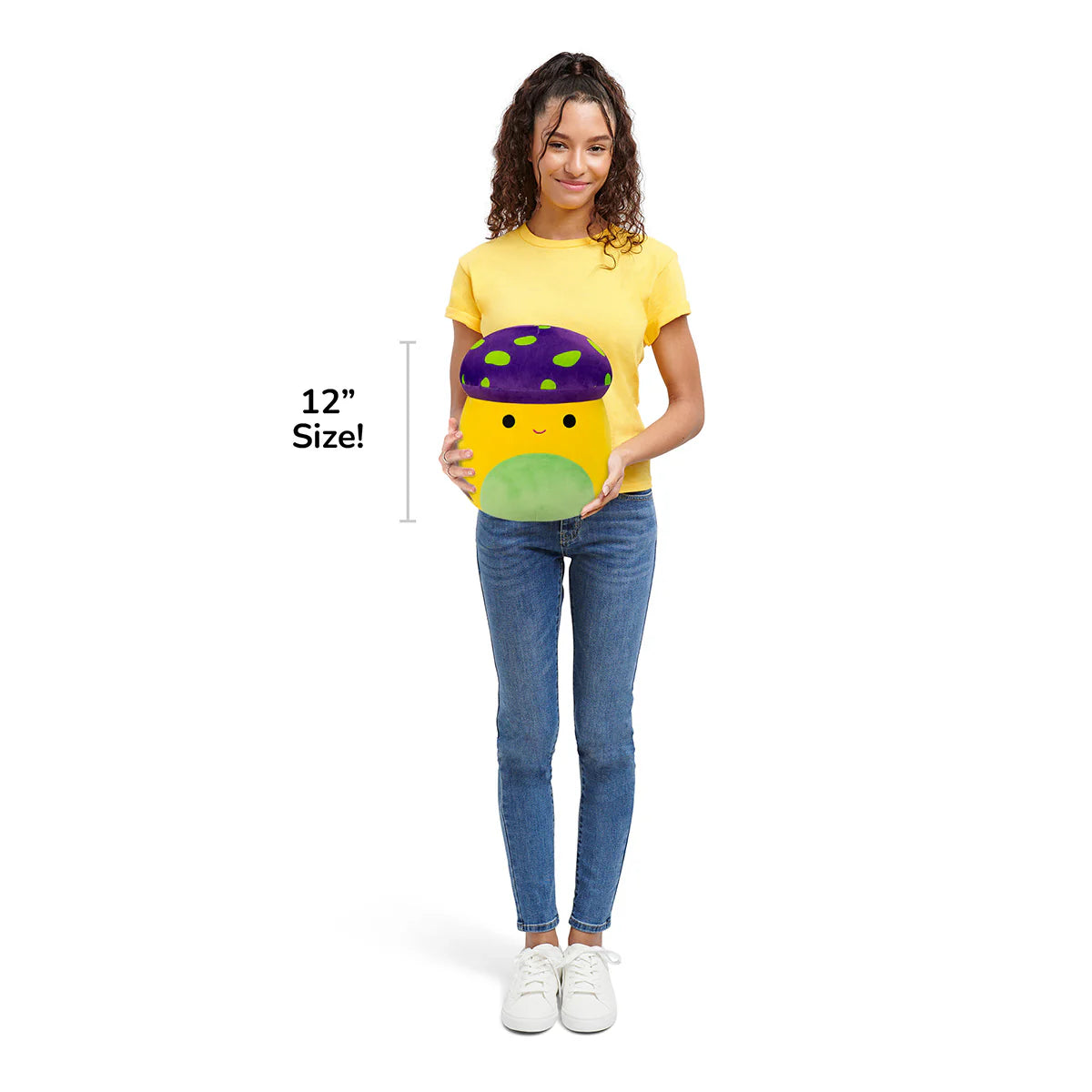 Squishmallows - Enid le champignon jaune fluo