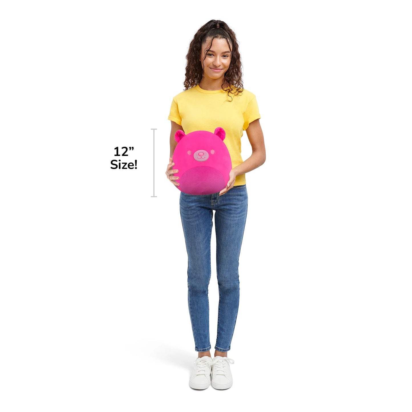 Squishmallows - Livo l'orso rosa neon
