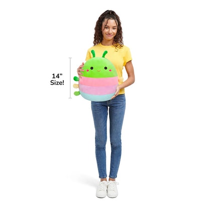 Squishmallows – Rutabaga, die Raupe mit bunten Streifen