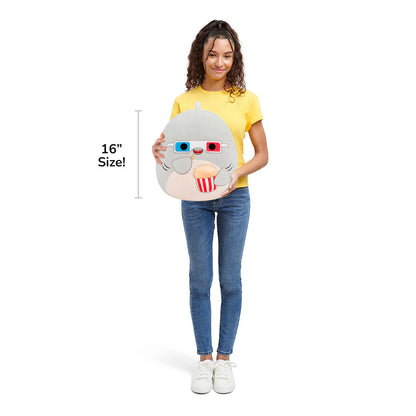 Squishmallows – Gordon der graue Hai mit 3D-Brille und Popcorn