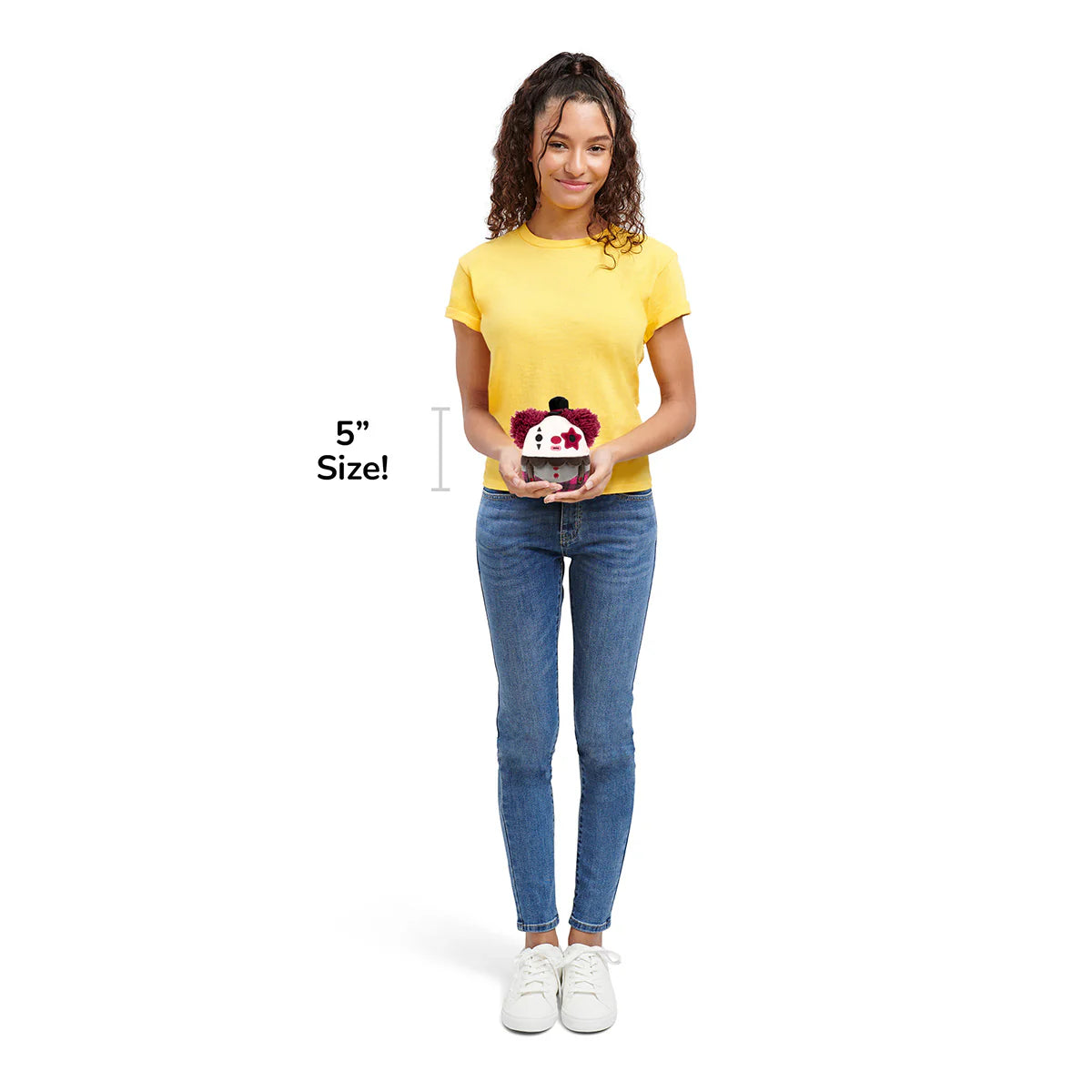 Squishmallows Halloween Ofelia, der rot-schwarze Goth-Clown