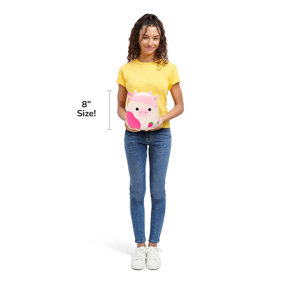 Squishmallows – Caedyn, die nach Erdbeermilch duftende Kuh