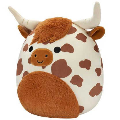 Squishmallows - Alonzo la mucca delle Highland maculata marrone
