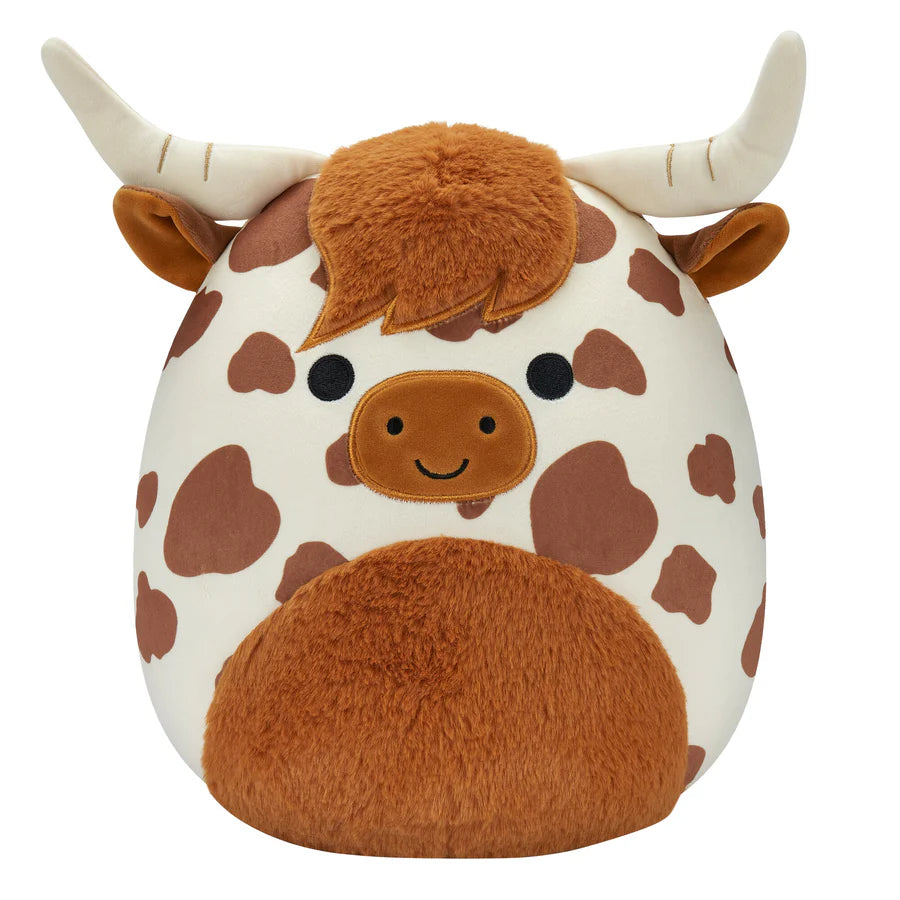 Squishmallows - Alonzo la mucca delle Highland maculata marrone
