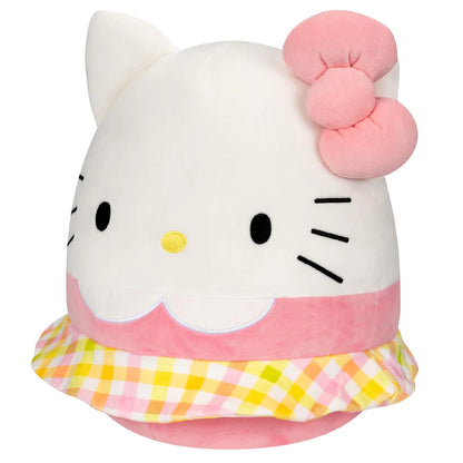Squishmallows Hello Kitty et ses amis Hello Kitty portant une jupe vichy