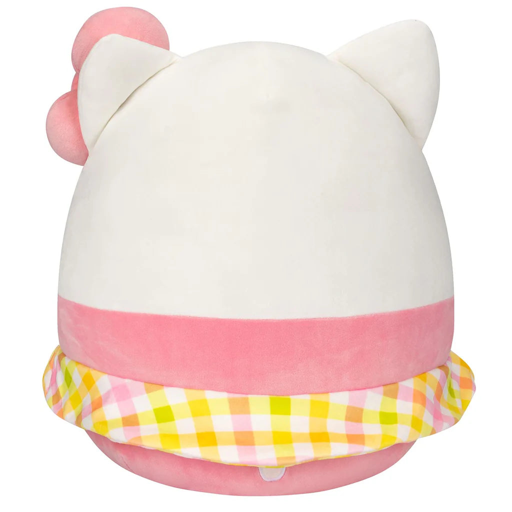 Squishmallows Hello Kitty et ses amis Hello Kitty portant une jupe vichy