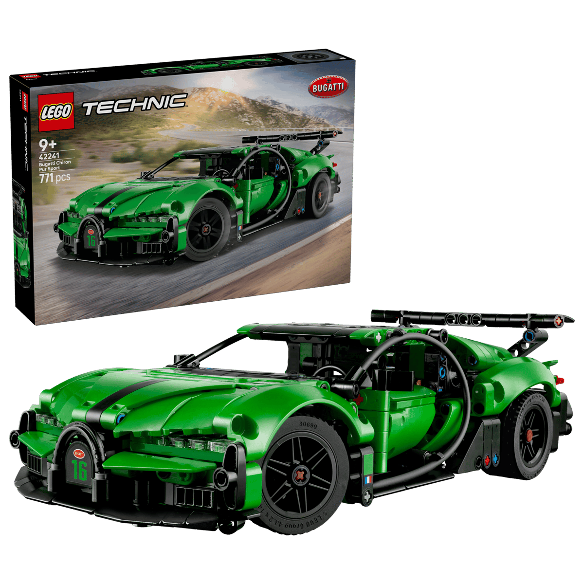 LEGO Technic Green Bugatti Chiron Pur Sport Hypercar