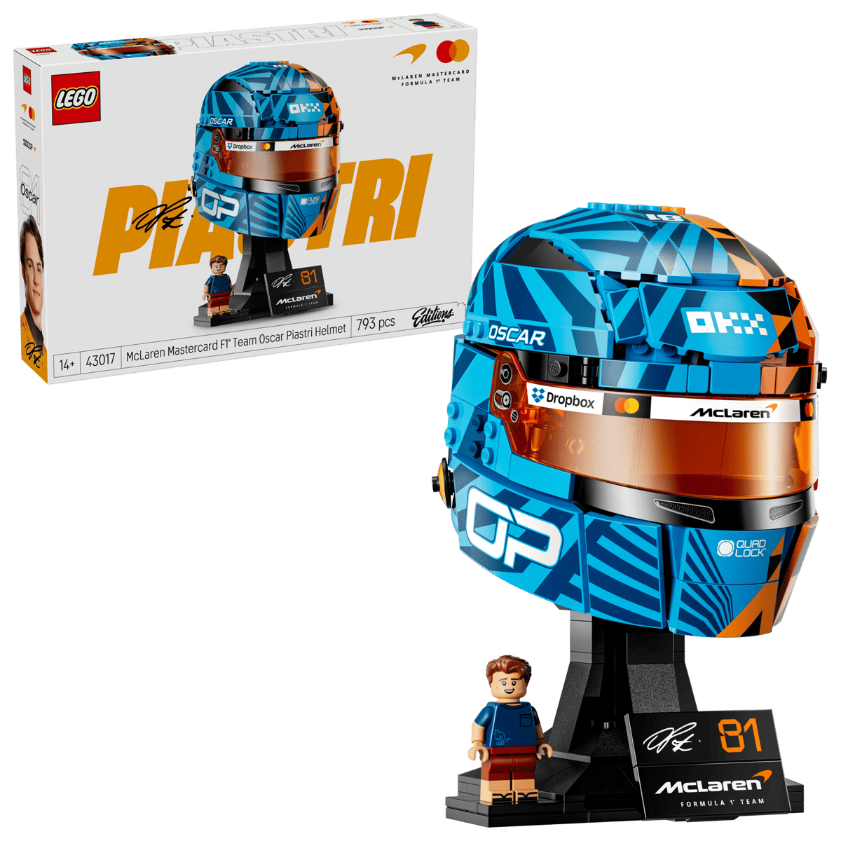 LEGO Editions McLaren Mastercard F1 Team Oscar Piastri Helmet (43017)