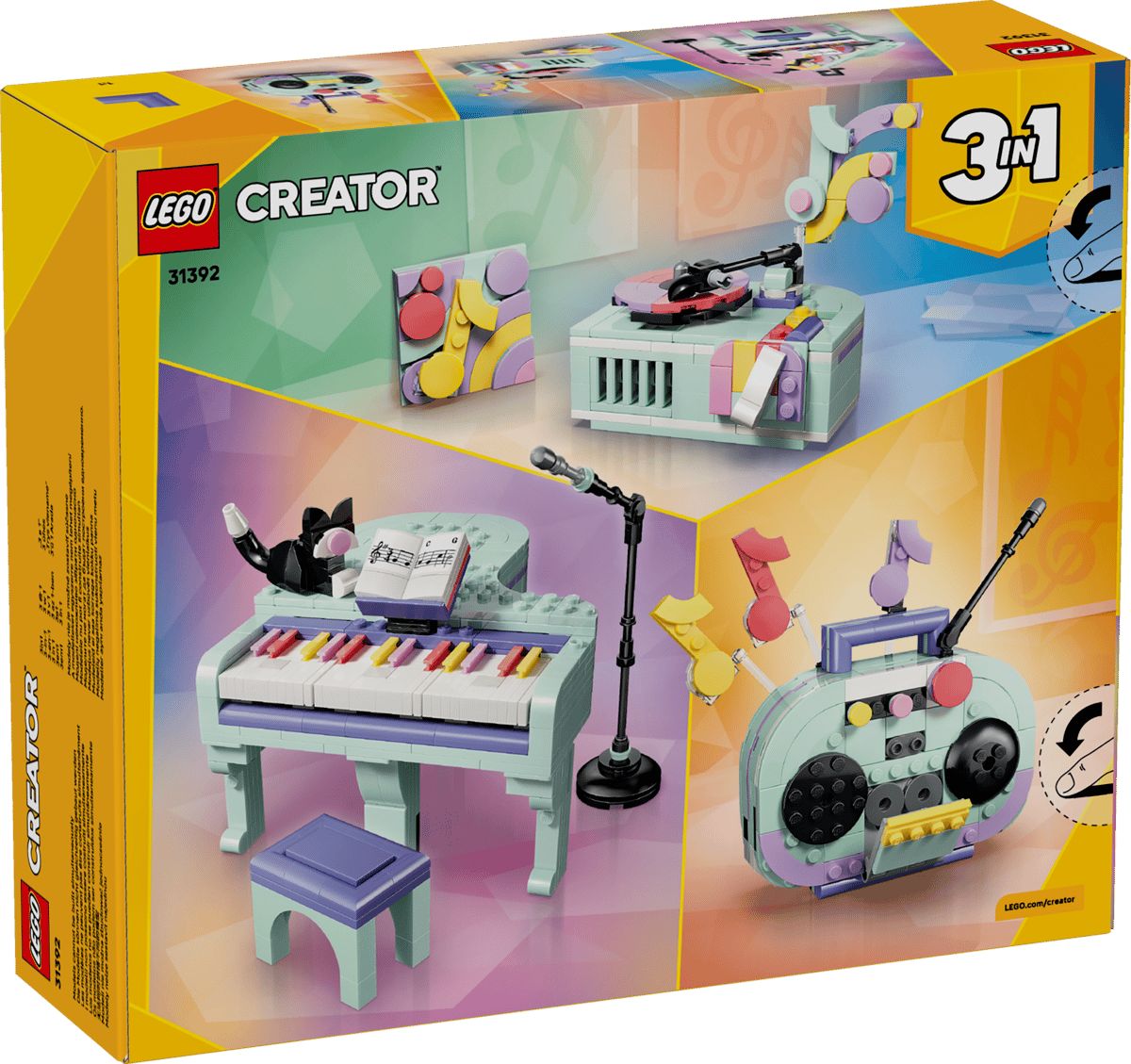 LEGO Creator 3-in-1 Music Decor Piano with Cat (31392)