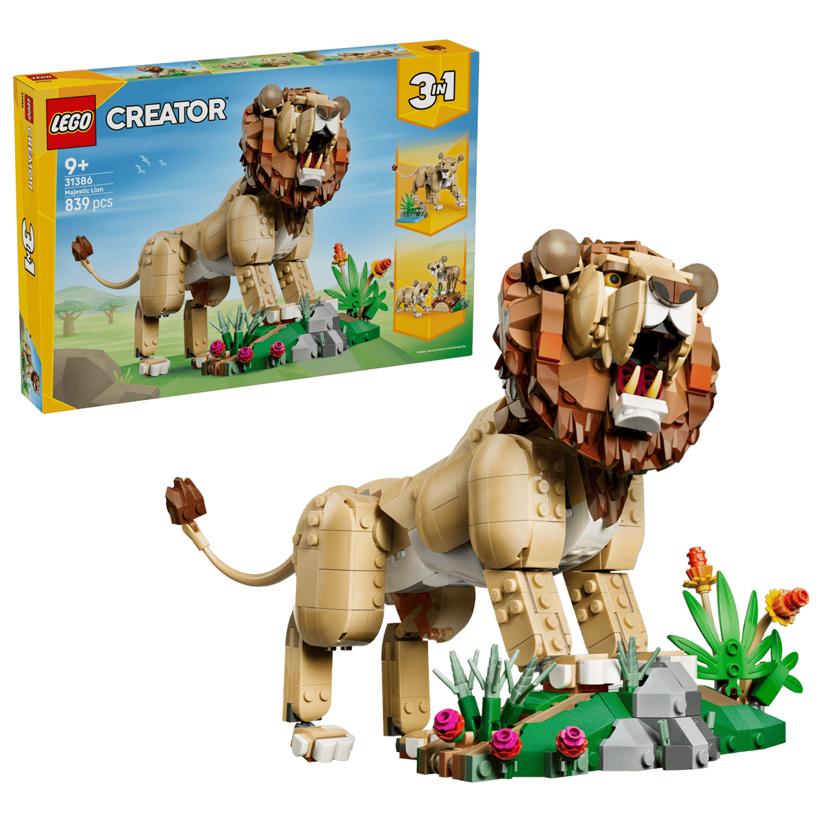 LEGO Creator 3-in-1 Wild Animals: Majestic Lion (31386)