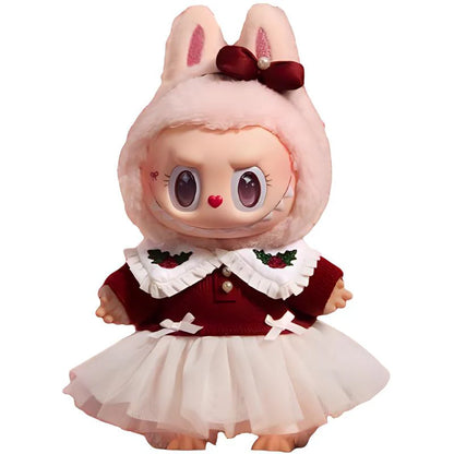 Figurine en peluche de Noël chatoyante de conte de fées Labubu Mokoko