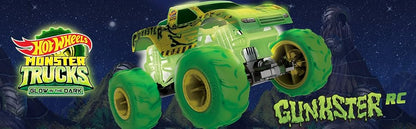 Hot Wheels Monster Trucks Gunkster RC Truck, leuchtet im Dunkeln