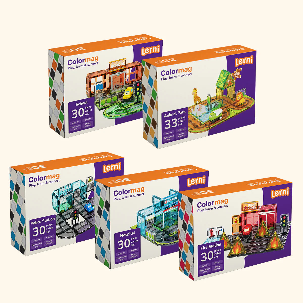 Magnetisches Bauset COLORMAG City
