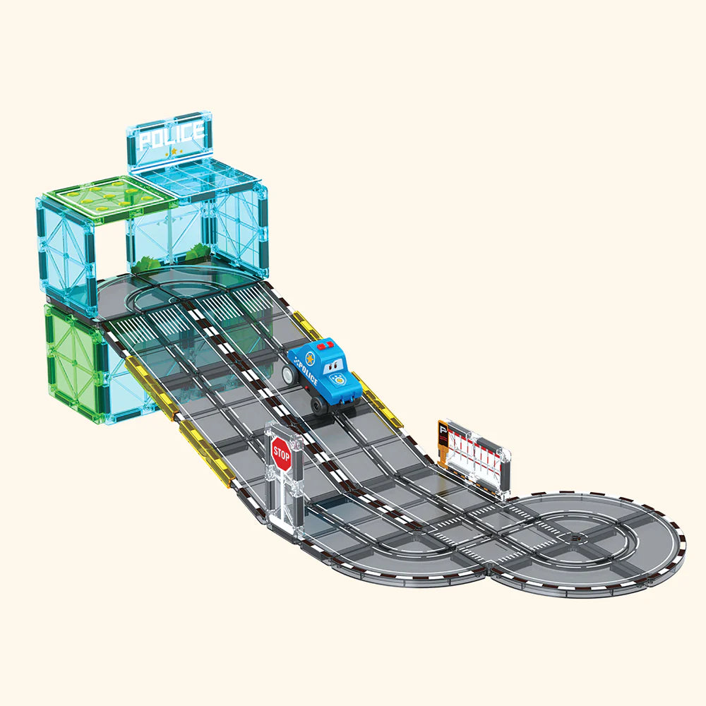 Jeu de construction magnétique Commissariat de police Colormag