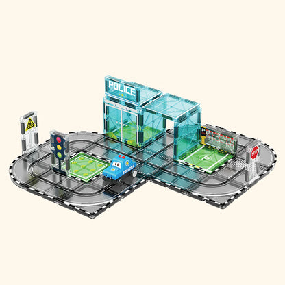 Jeu de construction magnétique Commissariat de police Colormag