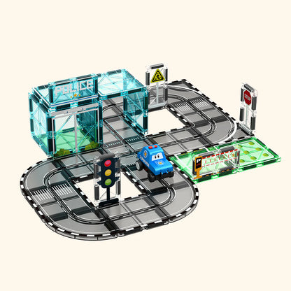 Jeu de construction magnétique Commissariat de police Colormag