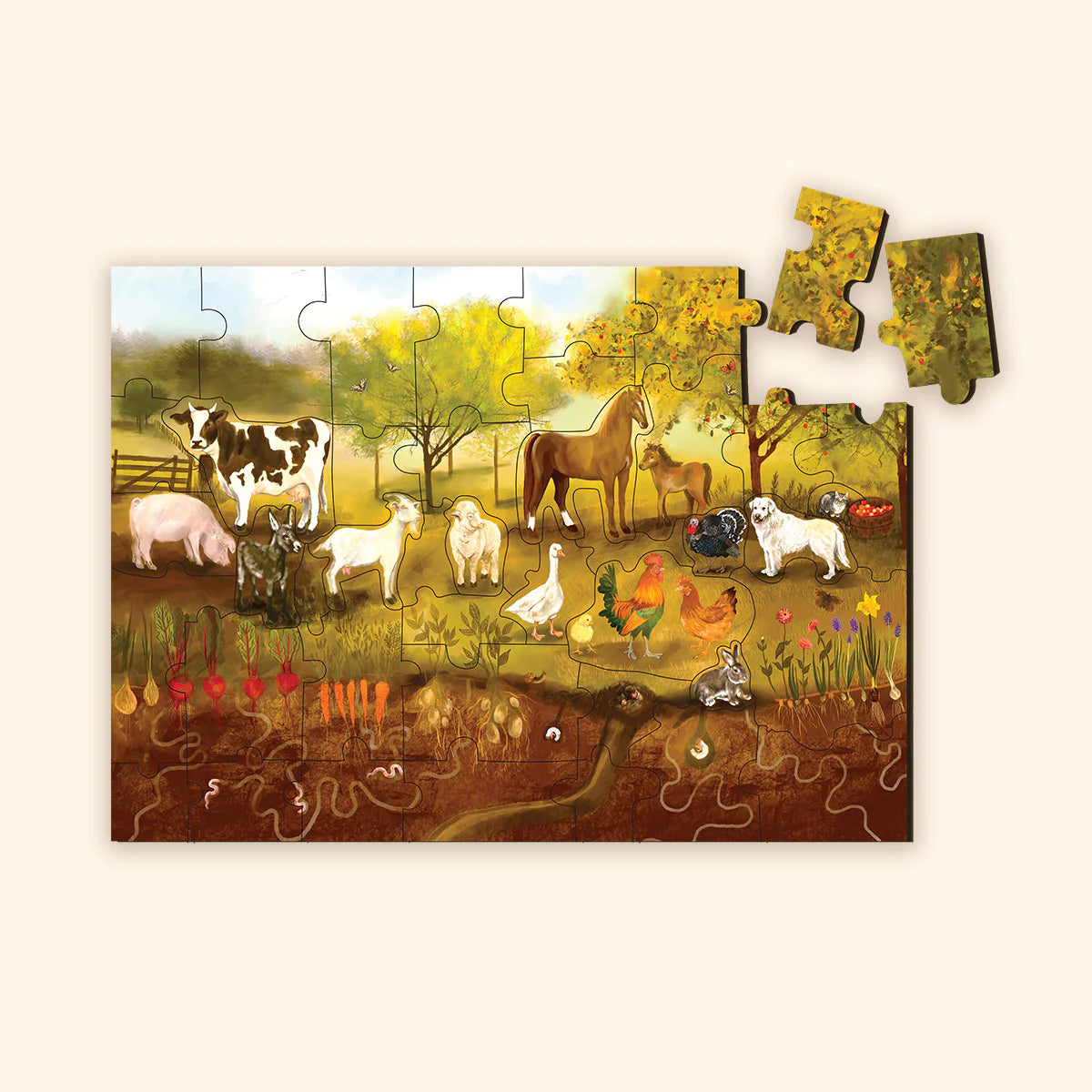 Bauernhof-Bodenpuzzle