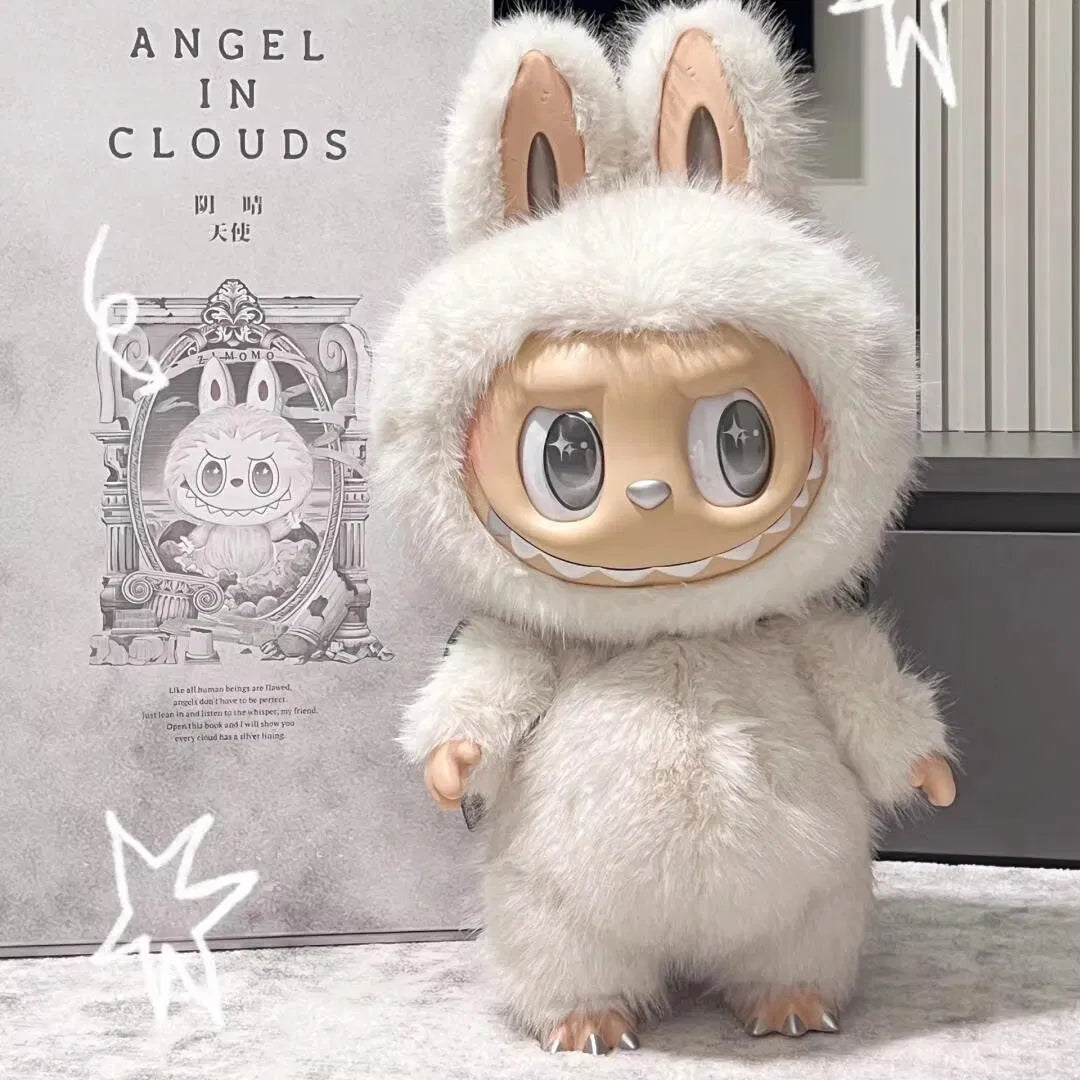 Labubu Angel In Clouds Plüschpuppe mit Vinylgesicht