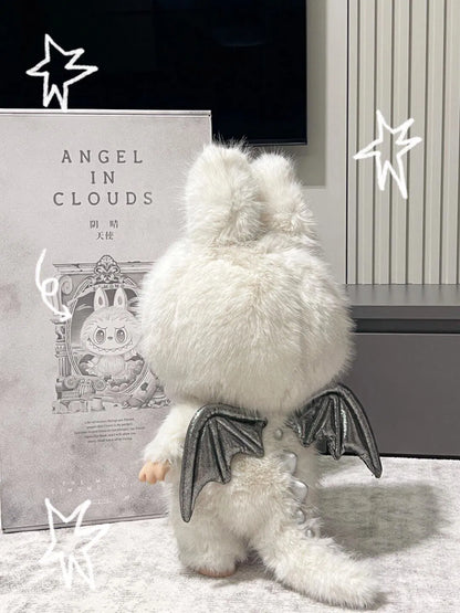 Labubu Angel In Clouds Plüschpuppe mit Vinylgesicht