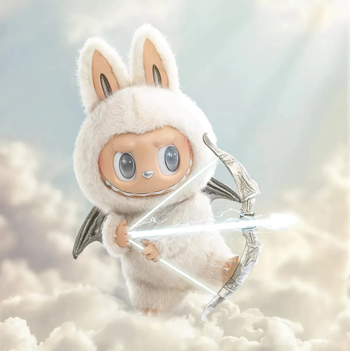 Labubu Angel In Clouds Plüschpuppe mit Vinylgesicht