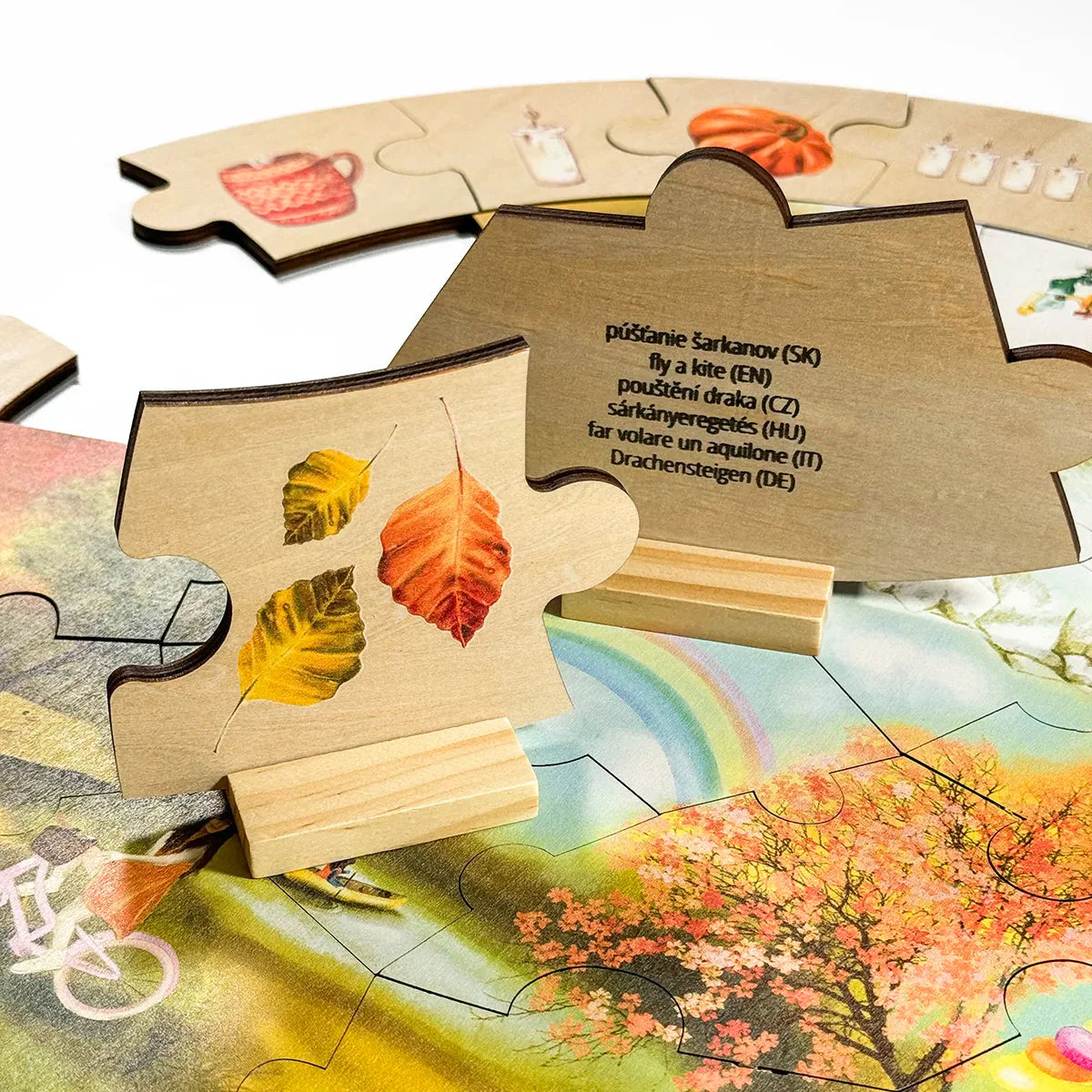 Bodenpuzzle „Vier Jahreszeiten“.