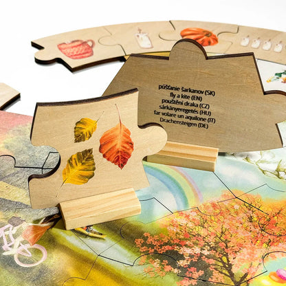 Bodenpuzzle „Vier Jahreszeiten“.