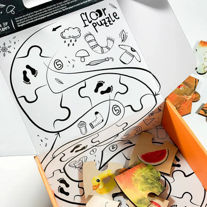 Bodenpuzzle „Vier Jahreszeiten“.