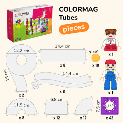 Magnetischer Bausatz COLORMAG TUBES